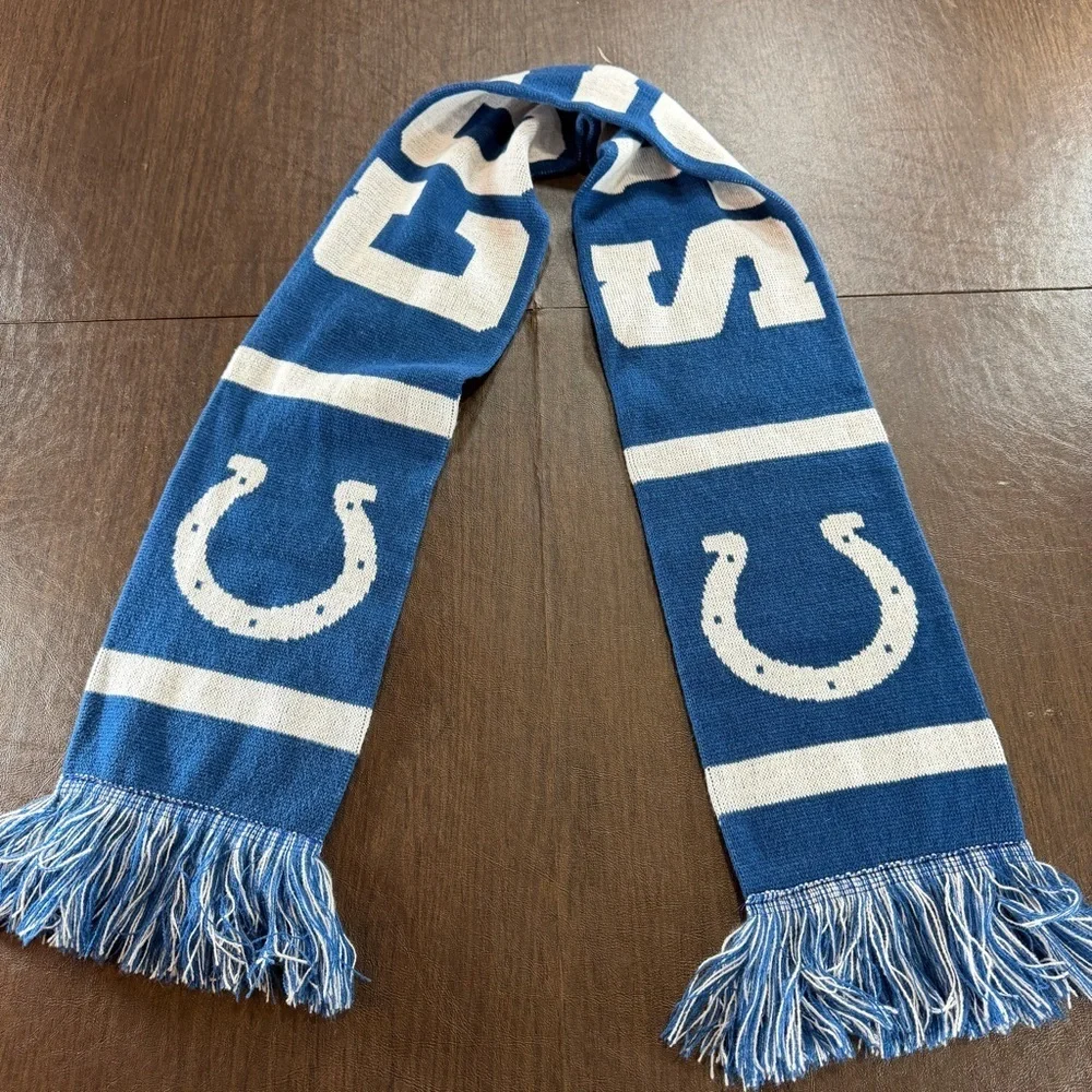 NFL Colts Blue and White Horseshoe Team Scarf